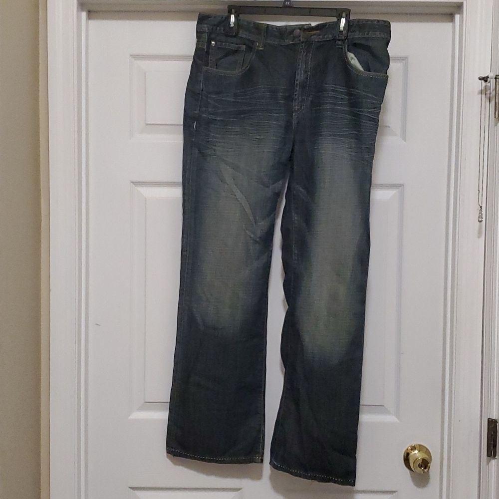 Marc Ecko Cut & Sew mens 36x32 blue Boot cut jeans
